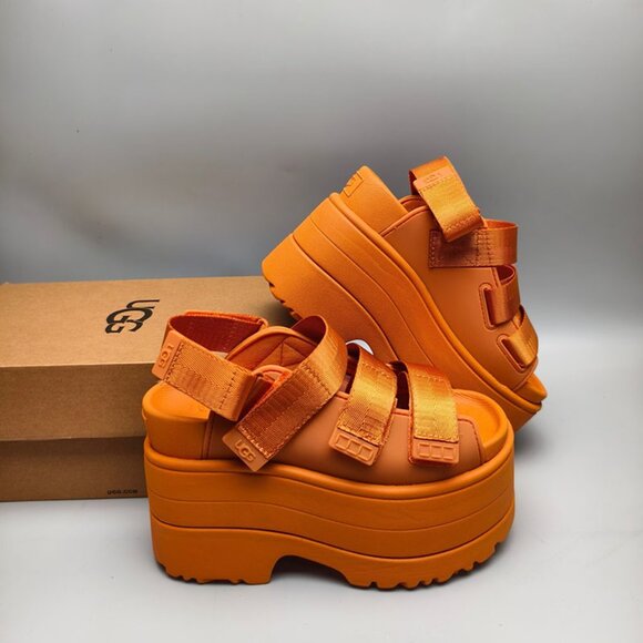 UGG Womens Orange Platform Sandals - Picture 5 of 7